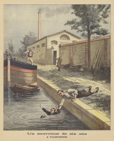 A six year-old rescuer at Valenciennes by French School